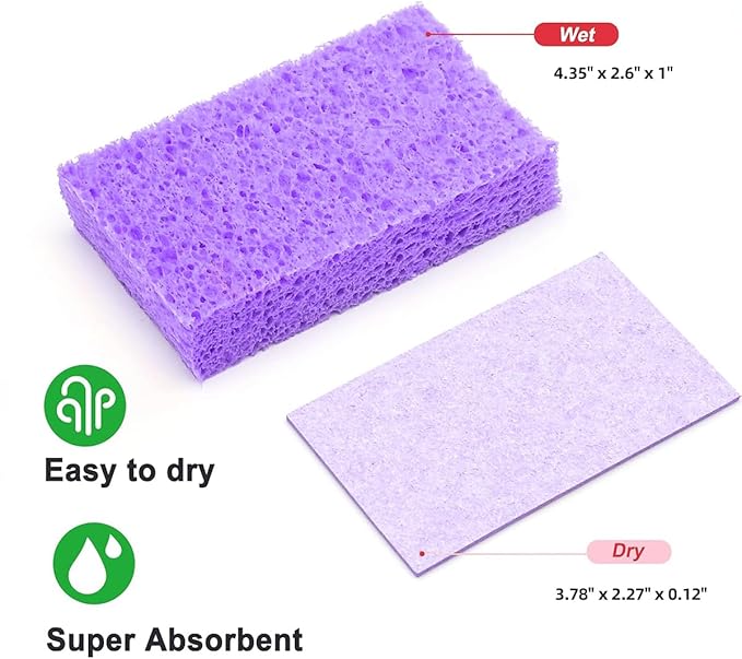 6 - Pack Non-Scratch Scrub Sponges - Sponges - Image 3