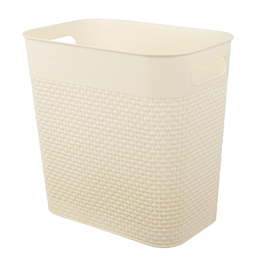 UUJOLY Plastic Trash Can Wastebasket, Garbage Container Basket by UUJOLY