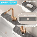 Diatomite kitchen sink splash guard behind faucet - Image 4
