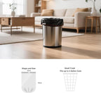 Small 4 Gallon Trash Bags for Bathroom & Bedroom, Drawstring Garbage Bags for - Image 2
