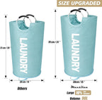 90L Large Laundry Basket, Freestanding Tall Clothes Hamper, Collapsible Laundry - Image 3