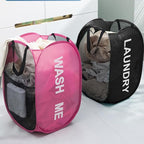 Larpur Pop Up Laundry Baskets, 2 Pack Mesh Laundry Hampers Collapsible Clothes - Image 4