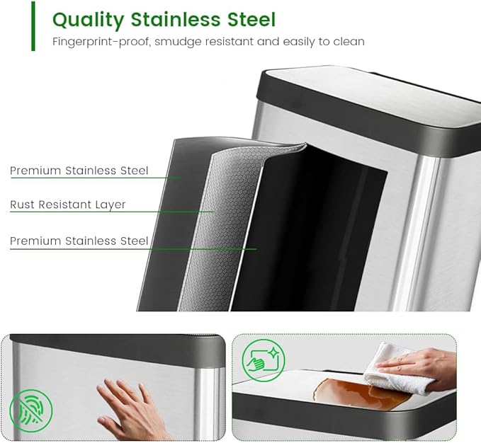 18 Gallon Stainless Steel Step Trash Can - Image 5