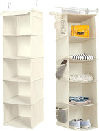 5 Shelves Hanging Closet Organizer, 2 Pack Hanging Storage by BrilliantJo