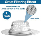 2-Pack Kitchen & Bathroom Sink Drain Strainers I 2.25 Inch Bathroom Drain Hair - Image 4