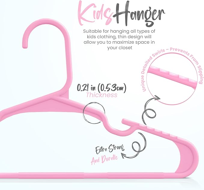Utopia Home 60 Pack Kids Hangers - Image 2