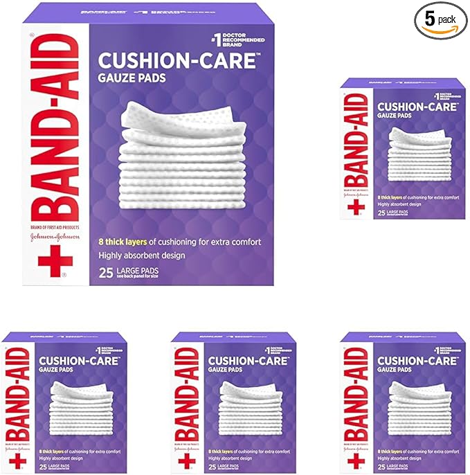 Band-Aid Brand Absorbent Cushion Care Sterile Square Gauze Pads by BAND-AID%C2%AEBrand