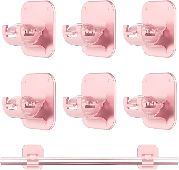 Adhesive Curtain Rods No Drilling Holder, No Drill Curtain Rod Brackets by Unknown