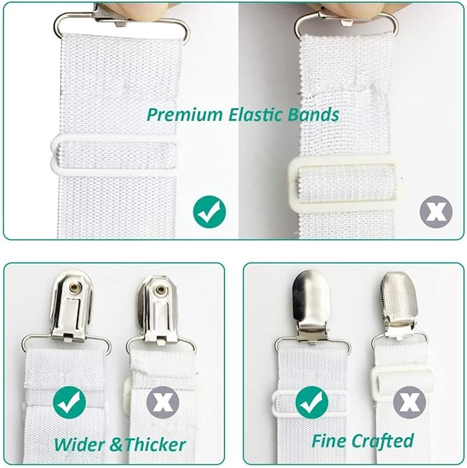Bed Sheet Holder Straps Sheet Keepers Bedsheet Holders Fasteners 2 Sets - Image 6