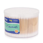 500 Count Cotton Swabs with Strong Bamboo Sticks by Xumzee, Pure Natural Cotton by XUMZEE