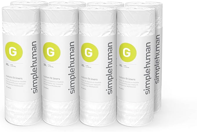 simplehuman Code G Custom Fit Drawstring Trash Bags, 30 Liter / 8 Gallon - Image 2