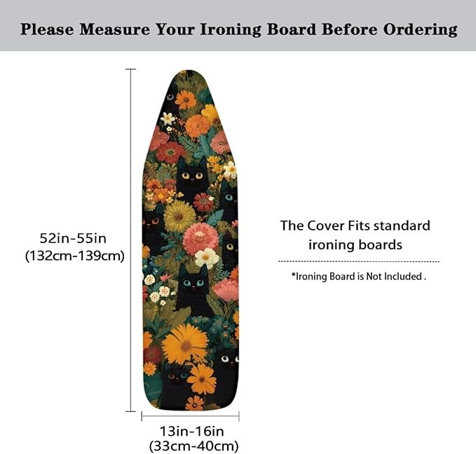 Black Cat Print Ironing Protector - Image 5