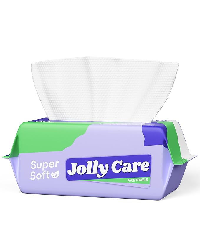 Face Towels Disposable, Face Towelette Disposable, Soft Disposable Face Towel by JollyCare