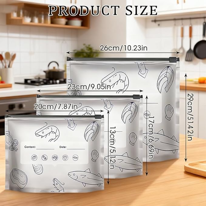 Resealable Aluminum Foil Storage Bags 30PCS, 3 Sizes Thick Stand-Up Pouches - Image 6