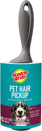 Scotch-Brite Pet Hair Pickup Extra Sticky Lint Roller, Designed by Scotch-Brite