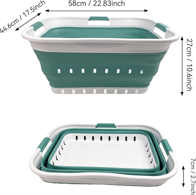 SAMMART 42L Collapsible Plastic Laundry Basket - Image 3