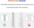 2 Pack Straw Cleaner Brush, Reusable Metal Handles Straw Cleaner Brush Extra - Image 4