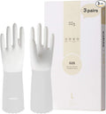LANON 3 Pairs wahoo Skin-Friendly Cleaning Gloves, Unlined Dishwashing Kitchen by LANONProtection