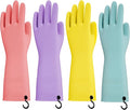 Dishwashing Rubber Gloves for Cleaning – 4 Pairs Kitchen Gloves by Unknown