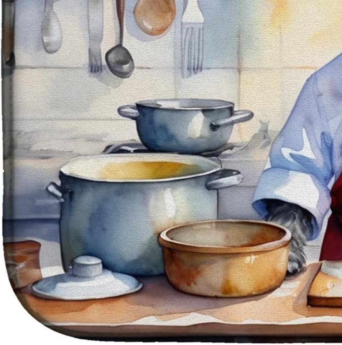 Caroline's Treasures DAC6321DDM Schnauzer The Chef Dish Drying Mat Absorbent - Image 4