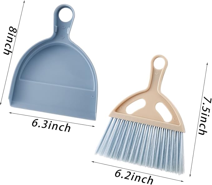 SOUJOY 6 Pack Small Dustpan and Brush Set, Whisk Broom and Dust Pan - Image 2