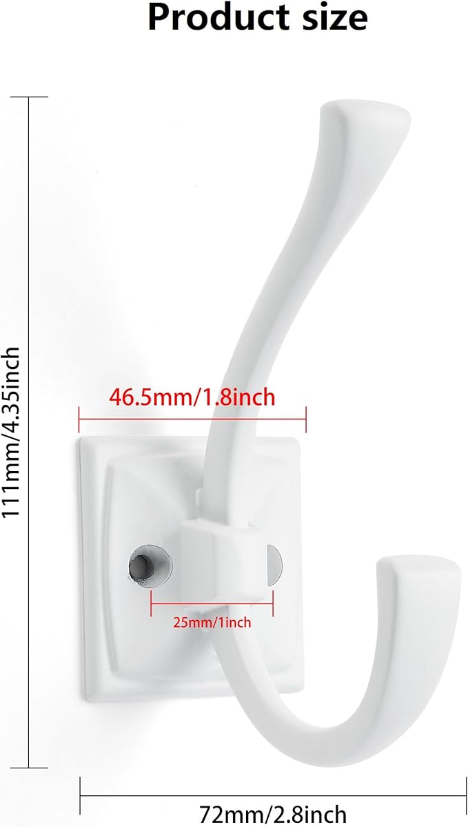 5 Pack Decorative Heavy Duty Towel Hooks - Image 2
