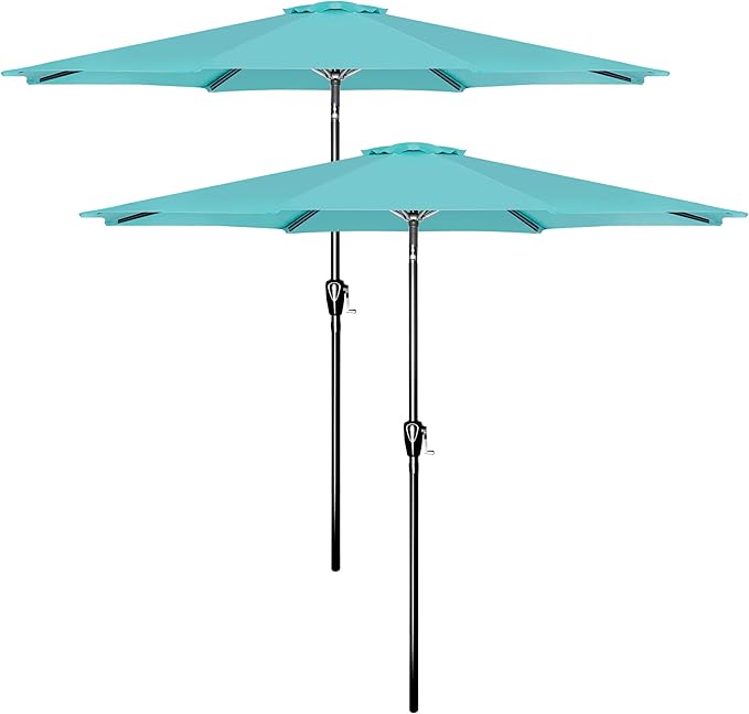 Simple Deluxe 9' Patio Umbrella Outdoor Table Market Yard Umbrella with Push Button Tilt/Crank by SimpleDeluxe
