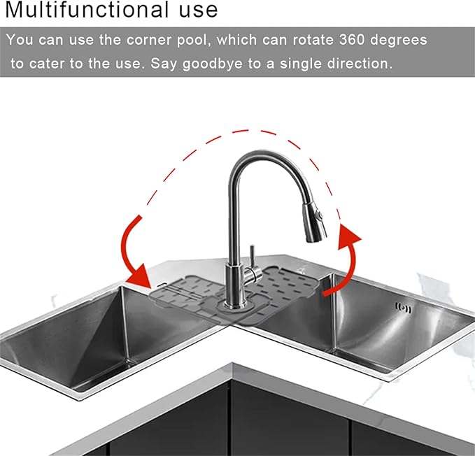 2-Pack Bytelive Silicone Sink Mat, Mini Sink Splash Guard and Soap Sponge Holder - Image 6