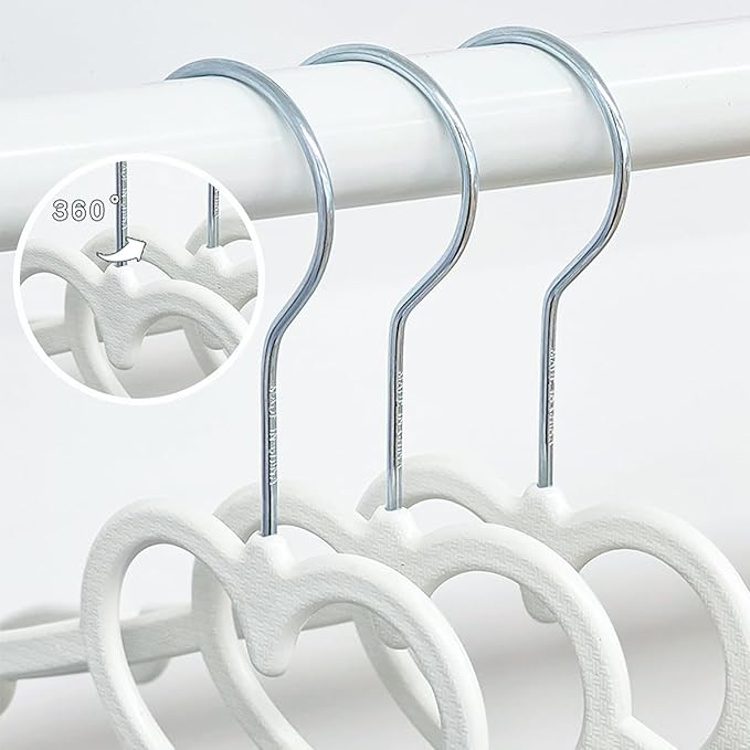 Plastic Hangers 50 Pack, Cute Clothes Hanger Ultra Thin Space Saving - Image 4