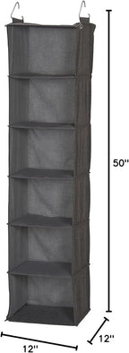 Household Essentials 6-Shelf Linen Hanging Closet Organizer - Image 3