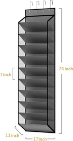 KEEPJOY 10 Tiers Mesh Over Door Shoe Organizer Storage, Hanging Shoe Holder - Image 3