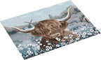 Cow Dish Drying Mat for Kitchen Counter Decor 18x24 Inch Floral Absorbent - Image 2