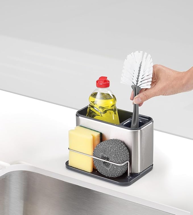 Joseph Joseph Surface Sink Caddy Stainless Steel Sponge Holder Organizer - Image 5