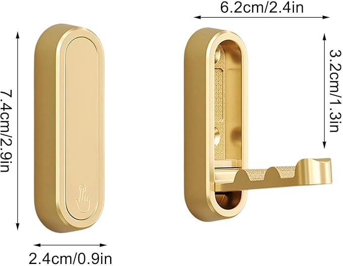 Foldable Coat Hooks, Folding Coat Hooks, Invisible Folding Single Retractable - Image 4