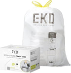 EKO 21 Gallon / 50-90 Liter, Extra-Strong Unscented Garbage Bags, Easy-Dispense by EKO