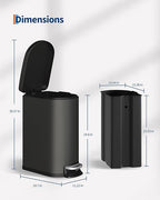 Garvee 13 gal / 50 L Metal Kitchen Trash Can - Image 6