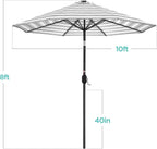 Best Choice Products 10ft Solar Polyester LED Lighted Patio Umbrella w/Tilt Adjustment and UV-Resistant Fabric - Image 7