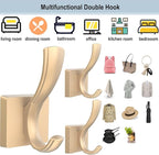 Gold Towel Hooks for Wall, Heavy Duty Thick Metal Bathroom Coat Hooks for - Image 3