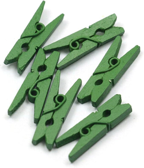 100pcs Mini Colored Spring Wood Clips Clothes Photo Paper Peg Pin Clothespin by Unknown