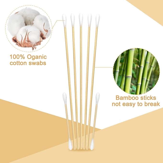 Organic Bamboo - Fiber Cotton Swab Bundle: 800 Standard - Image 2