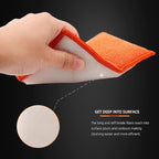 SPTA Car Interior Scrubbing Sponge, Microfiber Car Wax Applicator, Car Wash - Image 4