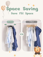 HOUSE DAY 11 Inch Velvet Baby Hangers 50 Pack Black, Premium Kids Hangers - Image 4