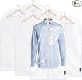 BALEINE 40'' Clear Garment Bags, 6 Packs PEVA Dress Bag by BALEINE
