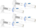 4pcs Adjustable Spring Door Stops, 4.17-5.35in Aluminum Long Door Stoppers by Sckeinwg