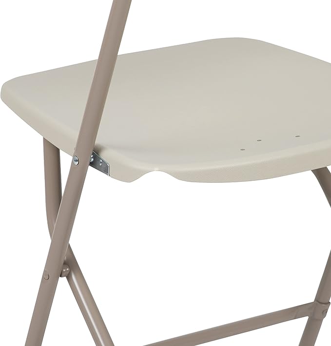 Flash Furniture Hercules Series Plastic Folding Chair - Beige - 4 Pack 650LB Weight Capacity Comfortable Event Chair-Lightweight Folding Chair - Image 11