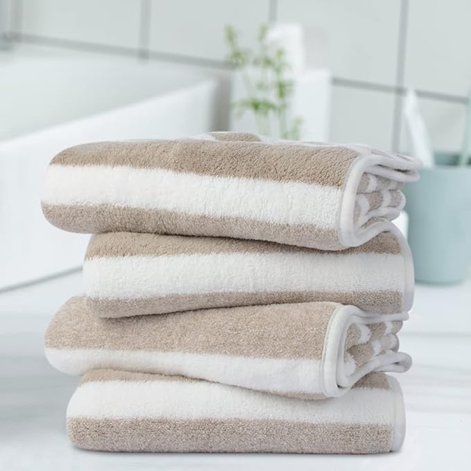 KinHwa Microfiber Hand Towels for Bathroom Soft and Absorbent Face Towels Brown - Image 6