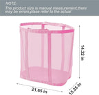 Mesh Bag with Handles, Collapsible Laundry Basket, Foldable Laundry Bag - Image 2