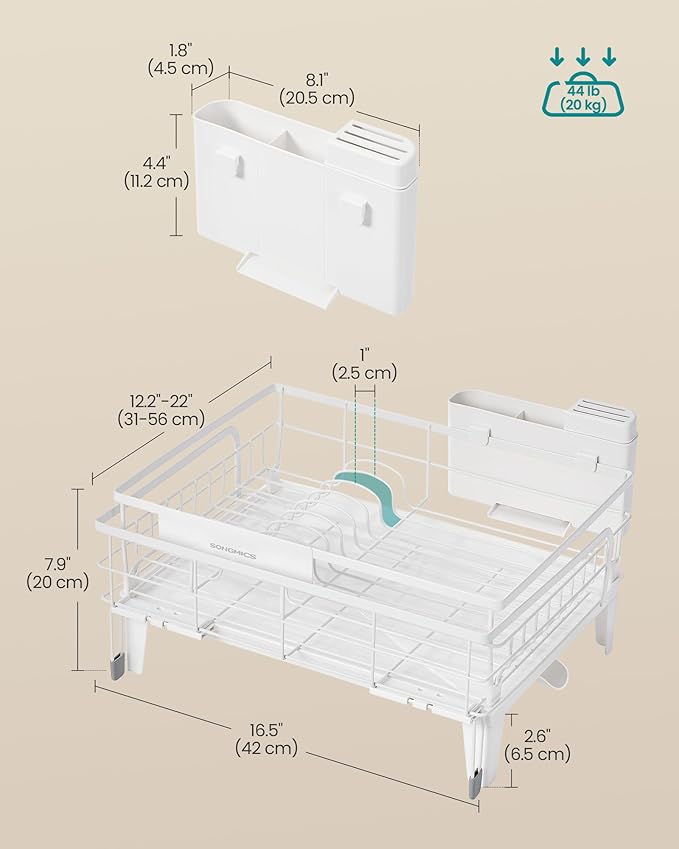 SONGMICS Dish Drying Rack, Kitchen Dish Rack - Image 6