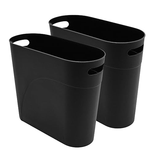 2 Pack 3.2 Gallon Plastic Trash Cans by Soddeph