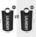 WOOHA 125L Large laundry basket, Collapsible laundry hamper, Tall Clothes - Image 2